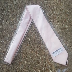 Puccini Light Blush Pink Microfiber Necktie New
